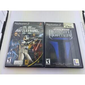 Star Wars: Bounty Hunter & Battlefront 2 Sony PlayStation 2 PS2 Black Label